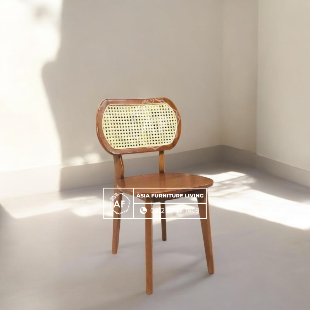 Kursi Cafe Jati Rotan Minimalis
